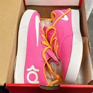 Nike Girls KD Vulcanized Pink Canvas Lace Up Sneaker Shoes Size 5.5 Y NIB